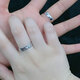 Jibaolou PT950 platinum couple ring for men and women, first snow, broken gold, broken ice, every year gold proposal and confession ring, 9.8g live pair