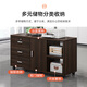 ZHONGWEI desk side cabinet side cabinet movable cabinet with lock for storage with cabinet door drawer cabinet storage cabinet 100*30*58cm
