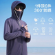 Langsha sun protection clothing for men and women in spring and summer, ice silk quick-drying anti-UV skin clothing, breathable outdoor loose and lightweight fishing clothing, light gray - same style for men and women