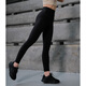 La Nikar Lycra Fitness Pants No Awkward Line High Waist Rubber Band Sportswear Slim Pilates Yoga Pants-K0967 Graphite Black L