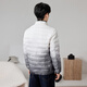 Snow Fly [Off-season Clearance] New autumn and winter style thin down men's zipper pocket windproof cuffs warm autumn down black and white gradient 9T84 XL 180/96A