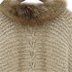 Lan Junqi European and American short jacket sweater for autumn and winter women's long-sleeved loose fur collar sweater cardigan thick bat shirt trendy picture color average size 60160Jin [Jin equals 0.5 kg]
