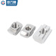 Guwanji 304 stainless steel T-type nut 20/30/40/45 European standard and national standard aluminum profile slider nut ship-shaped hammer head 304T type European standard 20 type-M5 (10 pieces)