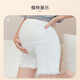 9i9 pregnant women leggings safety pants anti-exposure summer thin ice silk cool feeling high waist support belly wear pants home clothes white XL