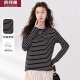 Yu Zhaolin cotton long-sleeved T-shirt for women spring and autumn loose casual versatile striped T-shirt for women fashion bottoming shirt Y141T2947