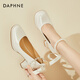Daphne French thick heel single shoes women's bridesmaid Mary Jane shoes temperament high heels evening shoes 4623404078 beige 37