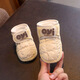 Baby shoes autumn and winter baby shoes warm toddler shoes 6-12 months pre-step shoes children's snow boots cotton shoes khaki plus velvet 16 inner length 13cm (9-12 months baby)