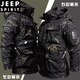 JEEP SPIRIT Outdoor Military Fan Tactical Military Fan Black Men's Waterproof Velvet Jacket Jacket Suit Jacket Workwear Military Style 622 Black Suit 185 (170-185Jin Jin is equal to 0.5 kg)