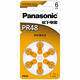 Batería de audífonos originales Panasonic A13 Siemens Lotus Botón 1.4V Volt Electronic A675P Zinc Air A10 A312 Tipo de espalda de oreja anciana, etc. PR48 (A13) 6 Cápsulas 1 Tarjeta