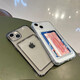 Xunzhifan, adapté à la carte de carte transparente de téléphone portable Apple 15 Case de carte transparente Iphone 15 Promax Promax Anti-Fall Case de protection Airbag Carte de lentilles de couverture complète Couleur solide simple Transparent noir [Airbag anti-automne] - Portefeuille de carte d'insertion Apple 15Plus