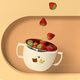 Guangdola Kinderschale Baby ergänzendes Essen Baby Tabelle Kinder essen Suppe Schüssel 316 Edelstahl Grundschule Doppelohrschale mit Deckel