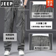 JEEP SPIRIT多口袋工装裤夏季薄款休闲裤男宽松纯棉加大码工作裤子男款阔腿裤 秋冬厚 款831/军绿色【高品质】 6XL 适合230-250斤