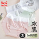 Catman 3-pack women's underwear women's pure cotton 100% cotton ice silk seamless high-waist briefs for girls antibacterial shorts