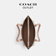 COACH Outlet Women's Bag Classic Logo MOLLIE No. 25 Tote Bag Shoulder Crossbody Bag Handbag Gift SV/Sand Yellow/Taupe