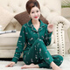 Yalu 2025 short old man long sleeve suit spring and autumn women's trousers pajamas middle-aged and elderly mothers home clothes 2687 4XL (180-200Jin[Jin equals 0.5 kg])