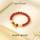 Chow Tai Sang Peanut Pendant Red Agate Silver Bracelet Bracelet High-end Chinese Style Design Birthday Gift for Girlfriend