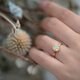 DL 1998 Opal Ring Stone Retro Palace Style S925 Silver Female Noble and Elegant Temperament Niche Ins