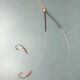 Kuinai upgraded version of running lead platform fishing knotless herring, grass carp, carp, large sub-line double hook finished line No. 12 hook No. 8 sub-line running lead (2 sets) knotless