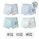 Inbolun Kinderunterwäsche Jungen Modale Baumwolle Teenager Jungen Boxer mittelgroße Kinder Boxer Shorts vier Paare 15247 Antibakterieller Stil 4 Teile 130