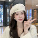 Xishengduo stereotyped brick red beret women's autumn and winter Korean version temperament white woolen women's new hat caramel color