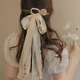 Yinyu Super Fairy Mesh Streamer Flower Hairpin Ancient Style Hairpin Temperament Bow Headdress High-end Headband Hair Accessory Beige