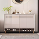 Clocked shoe cabinet home door modern simple light luxury entrance cabinet high-end door stool against the wall hot storage cabinet AD983 [light gray] 120cm-high-leg style [painted bright]
