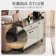 Kenosu tea cabinet, side cabinet, storage cabinet, living room wall storage cabinet, light luxury tea cabinet, storage rack, storage cabinet, meal cabinet, recommended [four doors and one drawer] sky gray 120*30*84