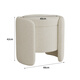 Mexueer light luxury makeup chair simple bedroom internet celebrity dressing table stool bed end storage round stool door storage shoe changing stool lambs velvet white