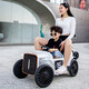 Bei Duoqi parent-child car children's electric car four-wheel car can sit in adults' remote control swing male and female children's baby toy stroller flagship red + large battery + remote control leather seat