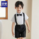
Romon boys dress baby suit little host suit piano performance boys birthday strap suit four-piece set: shirt + shorts + strap + bow tie 130