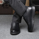 Chaussures en cuir de voiture classiques pour hommes Chaussures en cuir décontractées en cuir authentique pour hommes en automne et hiver plus chaussures en velours papa