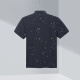 HLA Hailan House short-sleeved POLO men's 2020 summer all-over pattern pique micro-elastic pullover HNTPD2Q057A navy blue pattern (57) 175/92Y (50)