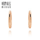Ming brand jewelry 18K gold earrings for women, colored gold rose gold plain hoop mosaic earrings CSH0170 pricing 18K gold earrings, about 0.94-1.19 grams