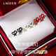 Lnieer medical bio-porcelain butterfly earrings for women ceramic ear piercing earrings ear sticks for sleeping without removing ear bone studs ear jewelry red love earrings real bio-porcelain