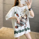 JOYOFJOY Summer Jingdong Women's Clothing Korean Style Loose Casual Versatile Bottoming Medium and Long Short Sleeve T-Shirt Women JWTD201859 White L