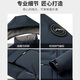 Wirpta高端品牌羽绒服男士短款2024冬季新款连帽可拆卸鹅绒商务休闲外套 9757灰蓝色 （礼盒装） 2XL 185/100A