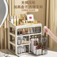 Hao'e drawer-type cosmetics storage box desktop dressing table large capacity skin care products lipstick cabinet organizer box storage rack 33.5*23.5*32.5cm three-layer drawer storage box