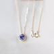 Amethyst pendant Japanese agete Akado natural tanzanite necklace women light luxury retro amethyst tanzanite necklace
