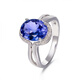Yixiang Commuting Versatile Natural 5A Tanzanite Ring Precision-cut Fire-Inlaid Diamond Gemstone Ring Blue Tanzanite Ring (Open)