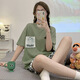 Yitangduo Pajamas Pajamas Estudiantes de verano Estudiantes de secundaria Estudiantes de secundaria cortos lindos estilo delgado se puede usar fuera de ropa casera Q6627 M [sugerido 80-100Jin [Jin es igual a 0.5 kg]]