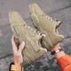 Qiaoyi Frühlings- und Herbstarbeitsschuhe Arbeiten Sport und Freizeit 2025 Neue Herren wasserdichte, rutschfeste, kräftige resistente Martin Trendy Shoes Khaki (Größe 41)