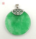 Toto -Aufkleber mit Wuwu Marke Jade, trockengrüner Jade, friedliche Schnalle Wuwu Card Round Card SNT9277 Gold Anhänger (+ Wachsekette)