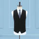 Qianhong single-piece vest men's spring, autumn and winter vest slim Korean style suit vest business casual vest black XL