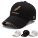 Kaooseen hats for men and women, new peaked caps for all seasons, Korean version, trendy outdoor casual fashion, feather embroidery, versatile baseball cap, feather style black
