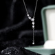 Crystal star 925 silver necklace women's birthday gift for girlfriend tassel clavicle chain high-end pendant best friend