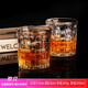 Flevinz glass European style wine glass whiskey glass personalized wineware water cup drink cup tea cup household glass cup 6 high diamond cups (transparent) + cup brush 300ml