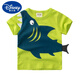Disney Children's Kurzärärmelte T-Shirt reines Baumwoll 2025 Sommer Neues Jungen Kleidung Baby runder Hals kleiner und mittelgroße Kinder-Cartoon-Top Trendy kurzärmelig 9740 Auto Wasser Blau 120
