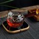 Yaji heat-resistant glass teapot, side-handled teapot, high-temperature-resistant teapot, Kung Fu tea set