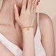 China Gold Foot Gold Gold Bracelet Fu Transport Beads Bead de oro Pulseras de cuentas de oro Dando regalos de cumpleaños subsidio [Tarjeta de bendición suave] aproximadamente 2.95 gramos (Kyokuang Suda)