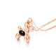 Mengjinyuan K gold necklace 18k gold cartoon balloon dog pendant inlaid agate clavicle chain 45cm about 0.9g